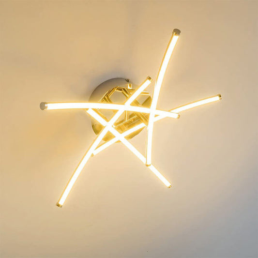 Modern Creative Cross-Line LED Semi-Flush Mount Ceiling Light