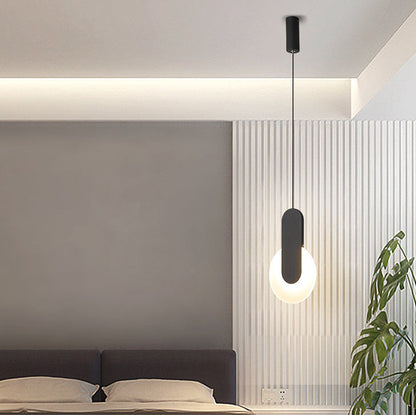 مصباح LED دائري نصف دائري من الأكريليك بتصميم بسيط وعصري، مناسب لجانب السرير 