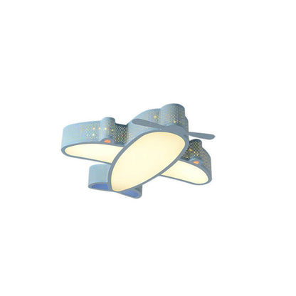 Cartoon Creative Luminous Aircraft Design LED Flush Mount Ceiling Light