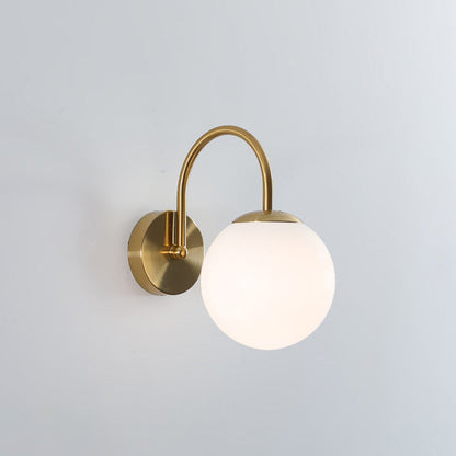 Traditional French Iron Ceramic Ball Ribbed Flower Bud 1-Light Wall Sconce Lamp For Bedside
