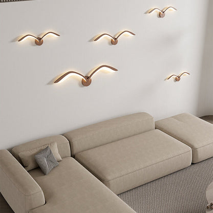 مصباح حائط LED من الأكريليك بتصميم طائر النورس بتصميم بسيط إسكندنافي 