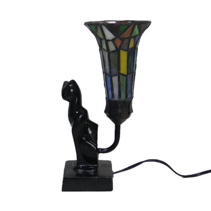 Tiffany Glass Flared Eye Protection Night Light 1-Light Table Lamp