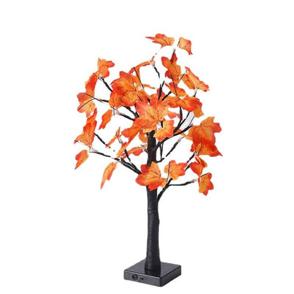 Halloween Tree Light Pumpkin Bats Simulation Tree Light USB Battery Decoration Table Lamp
