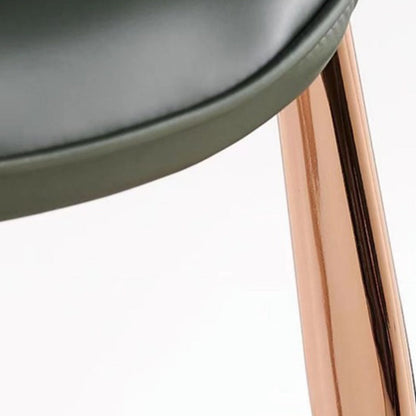 Contemporary Luxury Saddle Leather Carbon Steel Frame Dining Chair Backrest Armrest For Dining Room