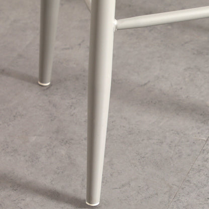 Modern Minimalist Rectangular Carbon Steel Stand Bar Stool Plastic Backrest For Dining Room