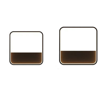 Modern Minimalist Square Geometric Frame Outdoor Waterproof LED Wall Sconce Lamp For Garden