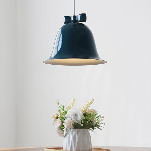 Nordic Minimalist Bells Bow Tie Iron 1-Light Pendant Light