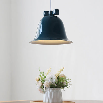 Nordic Minimalist Bells Bow Tie Iron 1-Light Pendant Light