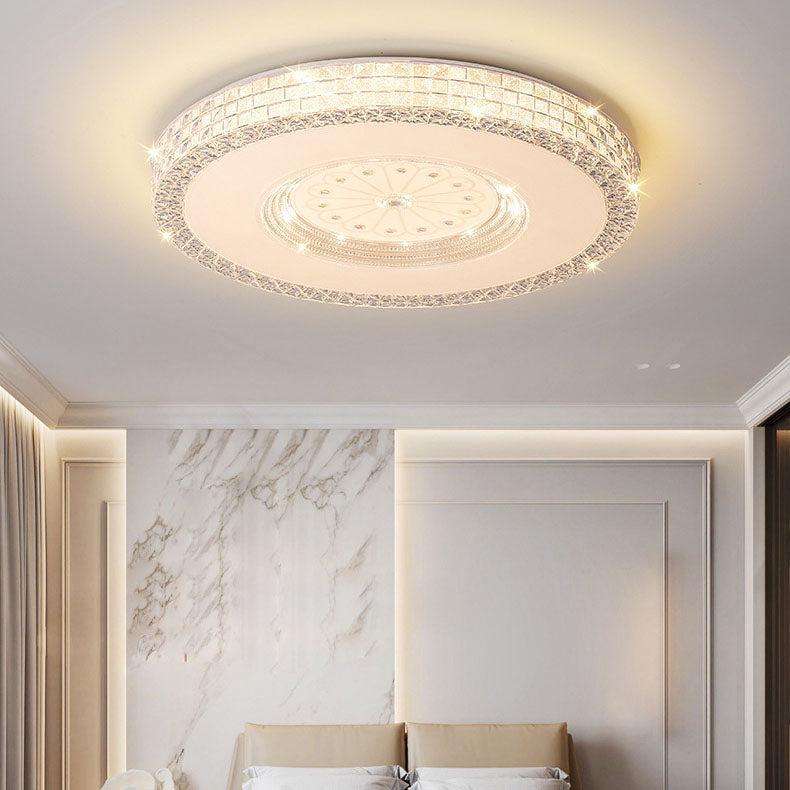Light Luxury Round Acrylic Starlight LED Flush Mount Ceiling Light