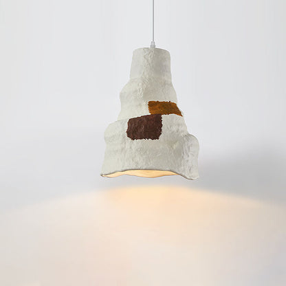Japanese Wabi-sabi Pure White 1-Light Pendant Light