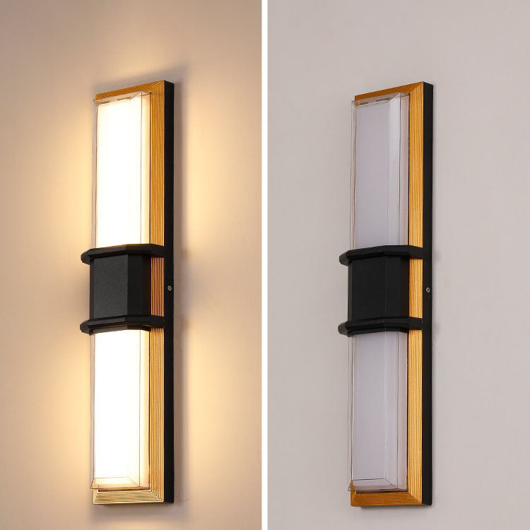 Contemporary Industrial Aluminum Cubic Acrylic Shade LED Waterproof Wall Sconce Lamp For Garden