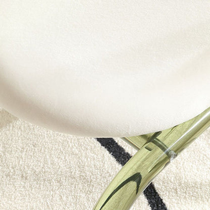 Contemporary Nordic Acrylic Velvet Sponge Round Arched Dining Chair Backrest For Dining Room