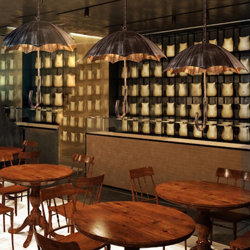 Retro Industrial 5-Light Umbrella Chandeliers