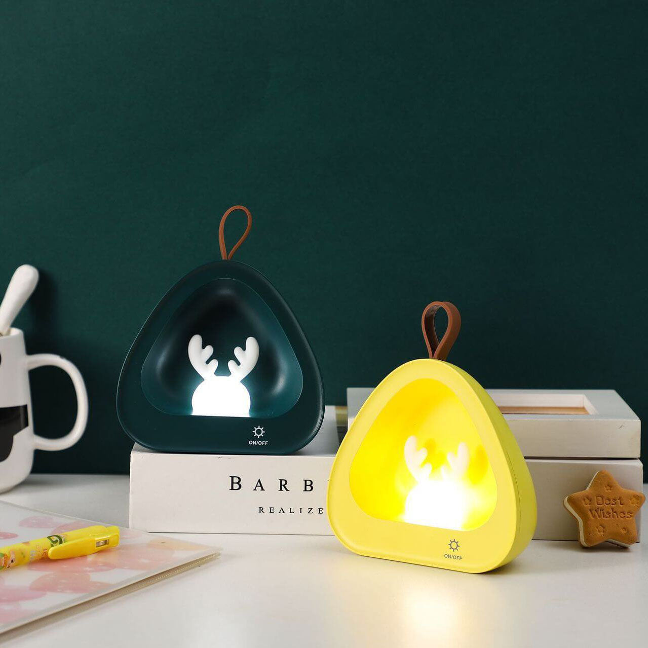 Creative Cute Deer Silicone USB Charging Portable LED Night Light Table Lamp