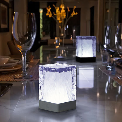 Modern Simplicity Resin Square LED Table Lamp For Bedroom