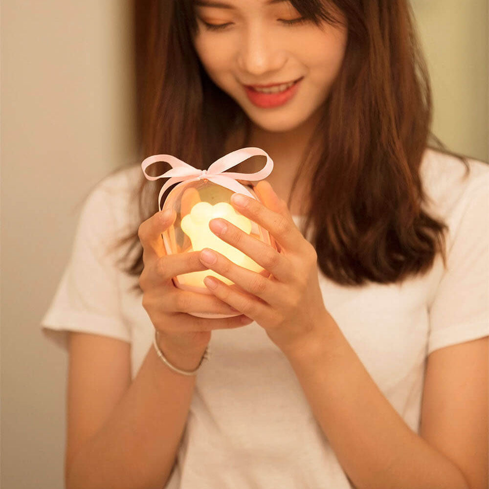 Creative Cartoon Cat Claw LED Eye Protection USB Night Light Table Lamp