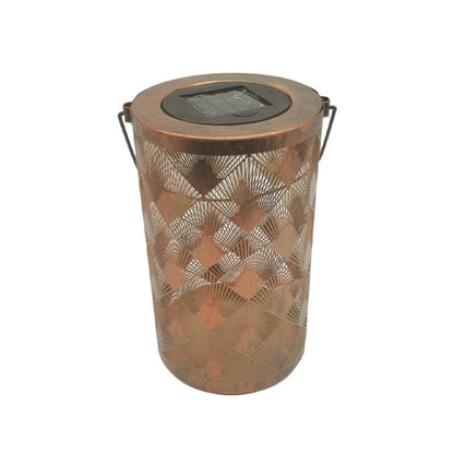 Solar Retro Iron Cylinder Outdoor LED Decorative Light