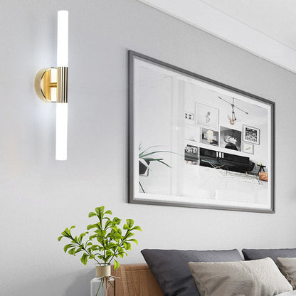مصباح حائط LED أسطواني من الألومنيوم والحديد بتصميم عصري بسيط لغرفة المعيشة 