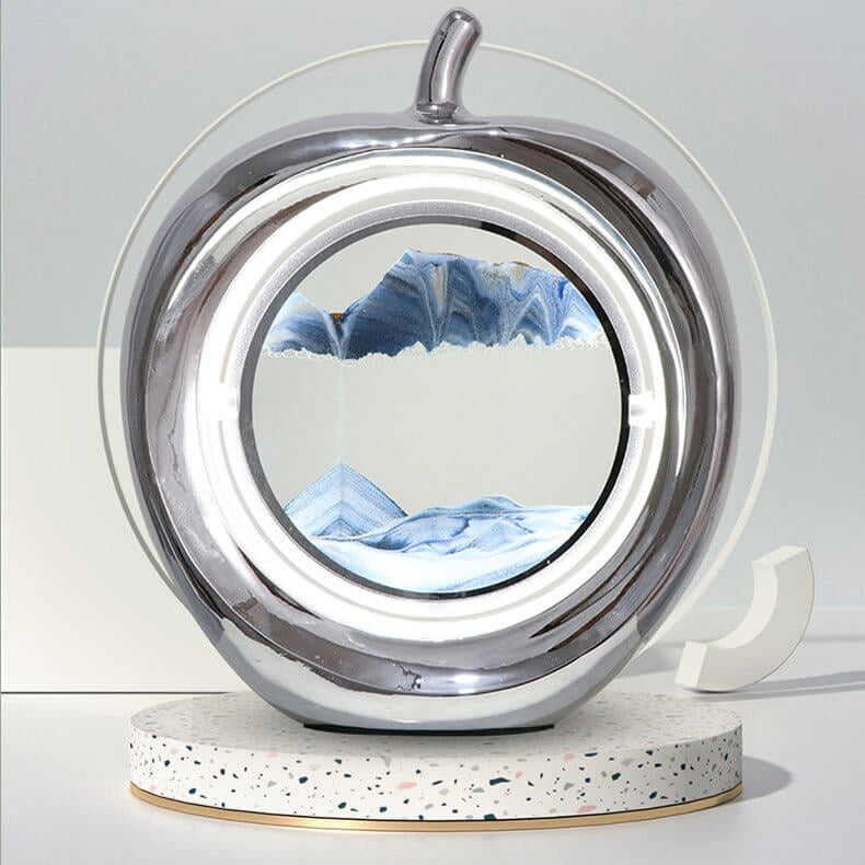 Creative Apple Quicksand Painting Decorative Ambient LED Table Lamp