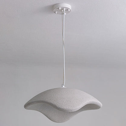 Modern Minimalist Creative Round Shell Cone Cream 1-Light Pendant Light