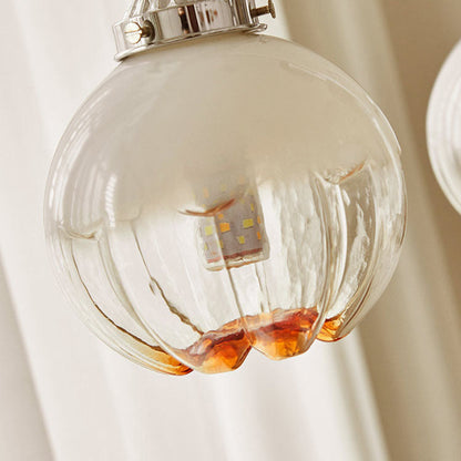 Contemporary Vintage Pod Iron Glass 3/4/5 Light Chandelier For Living Room