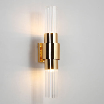 Modern Iron Glass 1/2-Light Wall Sconce Lamp