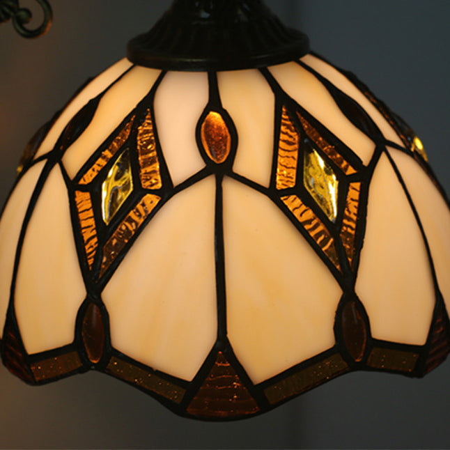 Tiffany Vintage Baroque Geometric Bowl 1-Light Wall Sconce Lamp
