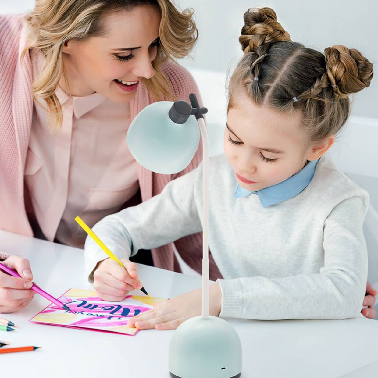Creative Doll Cartoon Charging USB Kids Reading LED Eye Care Desk Lamp