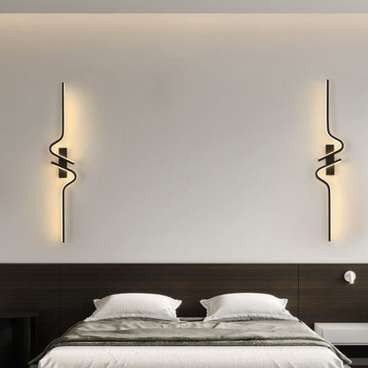 Contemporary Creative Strip Aluminum Silicon Gel LED Wall Sconce Lamp For Living Room