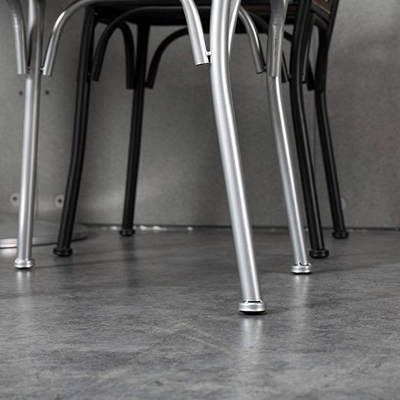 Contemporary Industrial PU Leather Wood Iron Square X Shape Back Dining Chair & Table Set For Dining Room