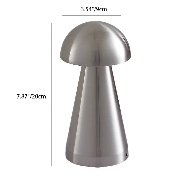 Modern Light Luxury Creative Wrought Iron Mushrooms USB LED Table Lamp