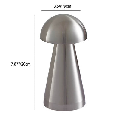 Modern Light Luxury Creative Wrought Iron Mushrooms USB LED Table Lamp