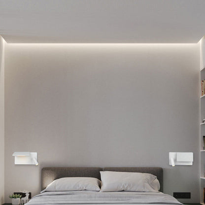 مصباح حائطي للقراءة LED مربع مسطح بتصميم بسيط على الطراز الاسكندنافي 