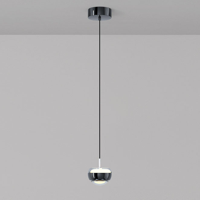 Modern Simplicity Iron Aluminum Semicircle LED Pendant Light For Living Room