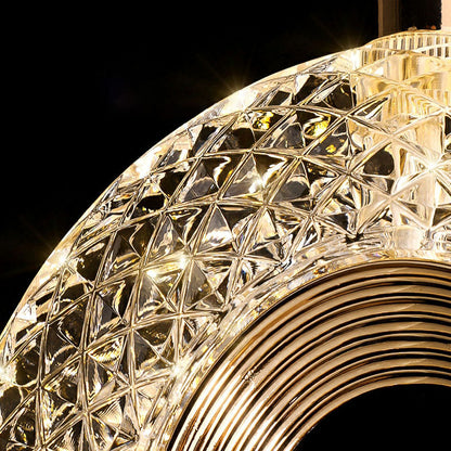 مصباح حائط LED بتصميم دائري بيضاوي الشكل مصنوع من سبائك الزنك والأكريليك بتصميم عصري فاخر لغرفة المعيشة 