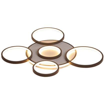 Modern Light Luxury Circular Combination Aluminum LED Flush Mount Ceiling Light