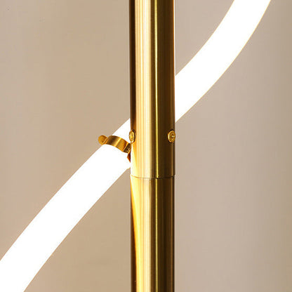 Modern Minimalist Line Iron Silicone LED Standing Floor Lamp For Living Room
