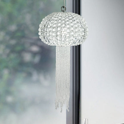 Modern Light Luxury Glass Jellyfish Shape 1-Light Pendant Light