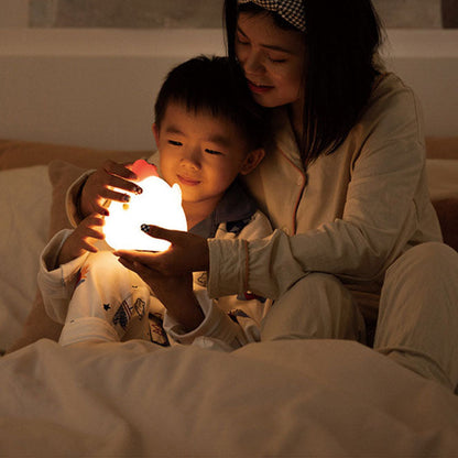 Creative Cartoon Silicone Little Fat Chicken LED USB Pat  Night Light Table Lamp