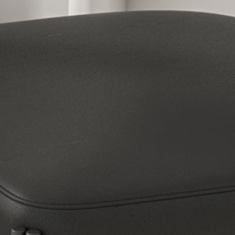 Contemporary Nordic Square Curved Backrest Microfiber Leather  Carbon Steel Dining Chair For Dining Room