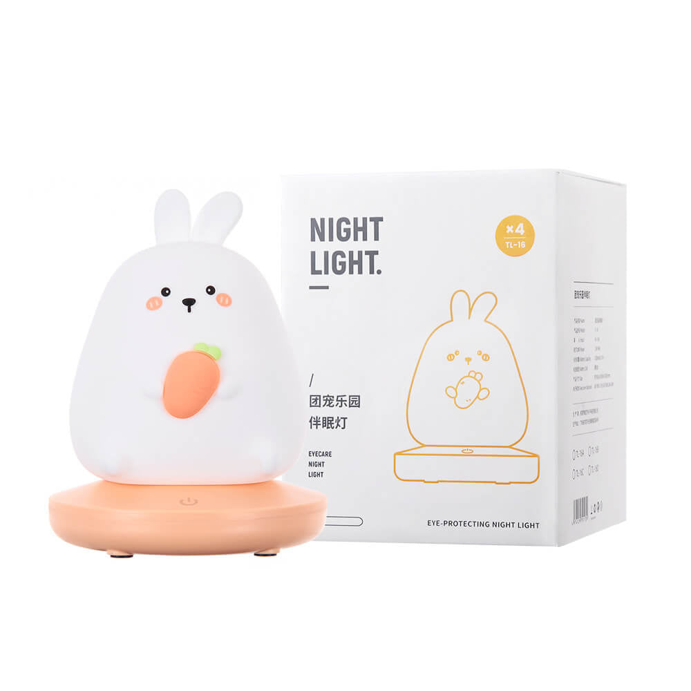 Creative Silicone Animal USB Rechargeable Night Light Decorative Table Lamp