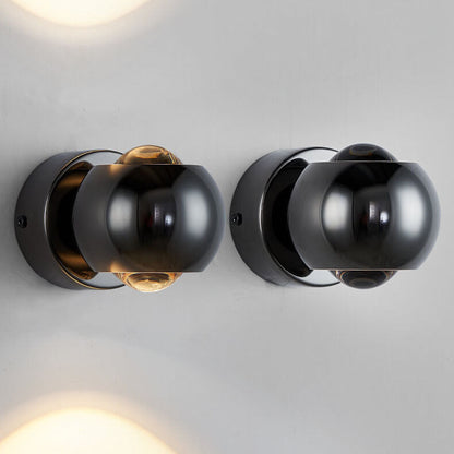 Modern Minimalist Solid Color Round Rotatable Iron Aluminum COB LED Wall Sconce Lamp