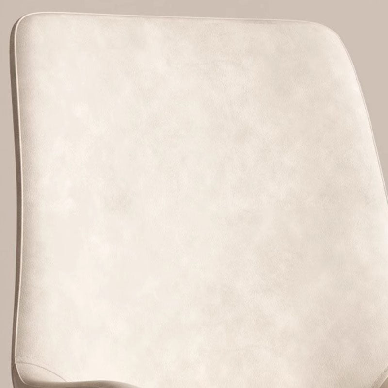 Contemporary Scandinavian PU Leather Carbon Steel Sponge Square Curved Dinining Chair Backrest For Dining Room