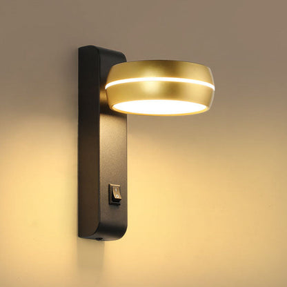 مصباح حائط LED مستطيل الشكل من الألومنيوم والحديد PS بتصميم عصري بسيط لغرفة النوم 