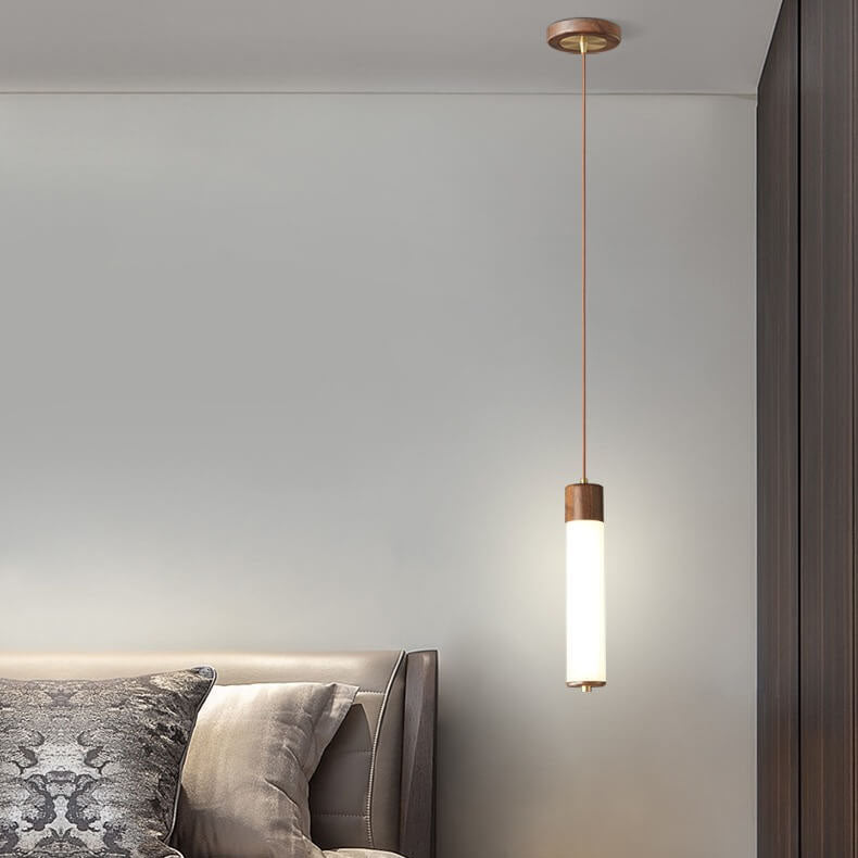 Modern Creative Personality Solid Wood LED Pendant Light