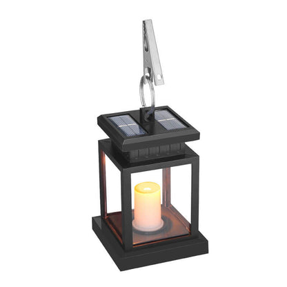 Solar Retro Candle Lantern LED Outdoor Hanging Light
