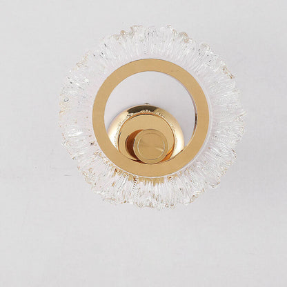Modern Light Luxury Acrylic Sunflower Shape Iron LED Wall Sconce Lamp