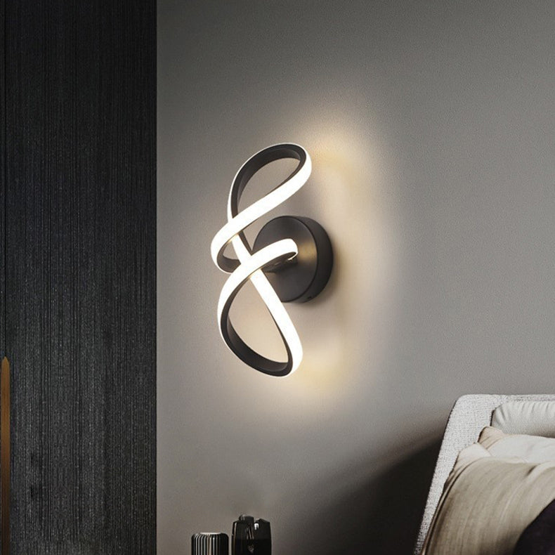 مصباح حائط LED معدني من الأكريليك بتصميم عصري بسيط لغرفة المعيشة 