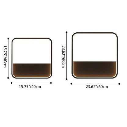 Modern Minimalist Square Geometric Frame Outdoor Waterproof LED Wall Sconce Lamp For Garden