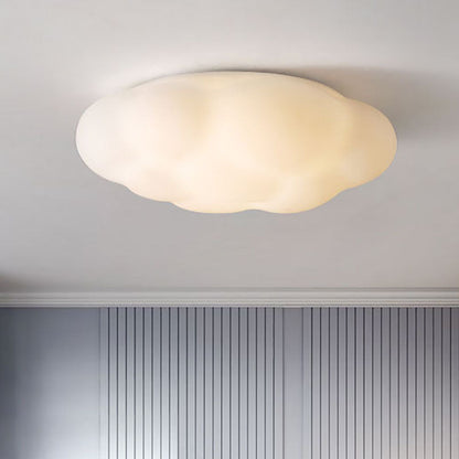 Modern Simplicity Cloud PE Shade Hardware LED Flush Mount Ceiling Light For Bedroom